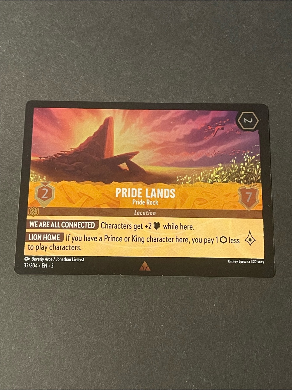 Disney Lorcana Pride Lands Rare Foil 33/204 The Lion King Into The Inklands Card